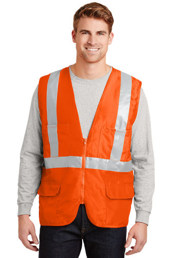 CornerStone Adult Unisex ANSI 107 Class 2 Mesh Back Safety Vest